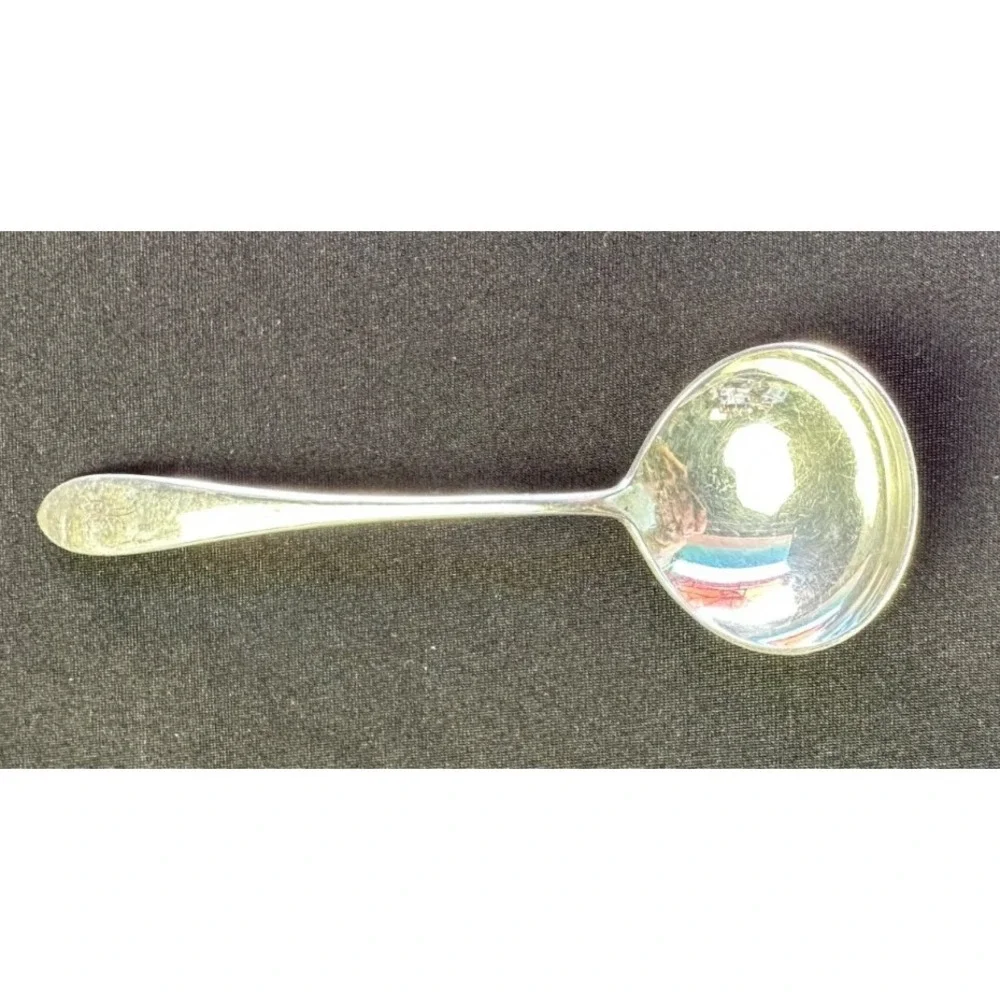 Sterling Silver Small Ladle Spoon Monogram NO Pattern /Maker .8ounces ~23g Toddy